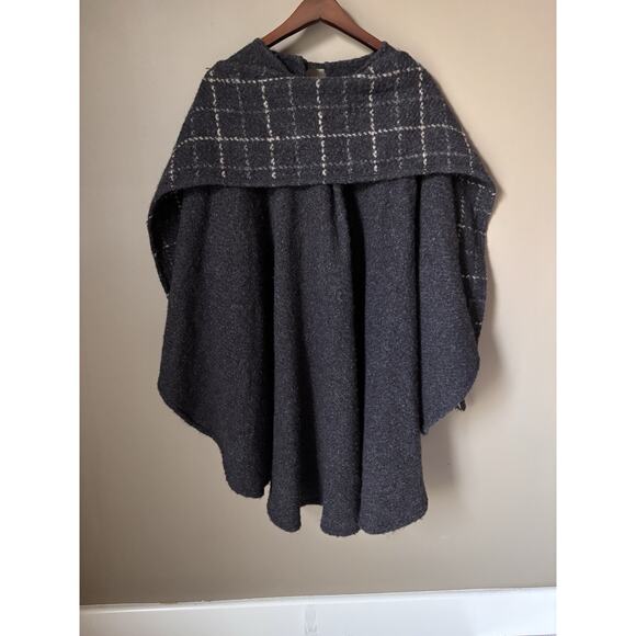 John Branigan Weavers Cape Coat Attached Scarf Ireland Wool Blend One Size - Picture 3 of 4